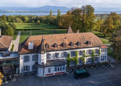 Chateau de Bossey - vue aérienne lac Lémen